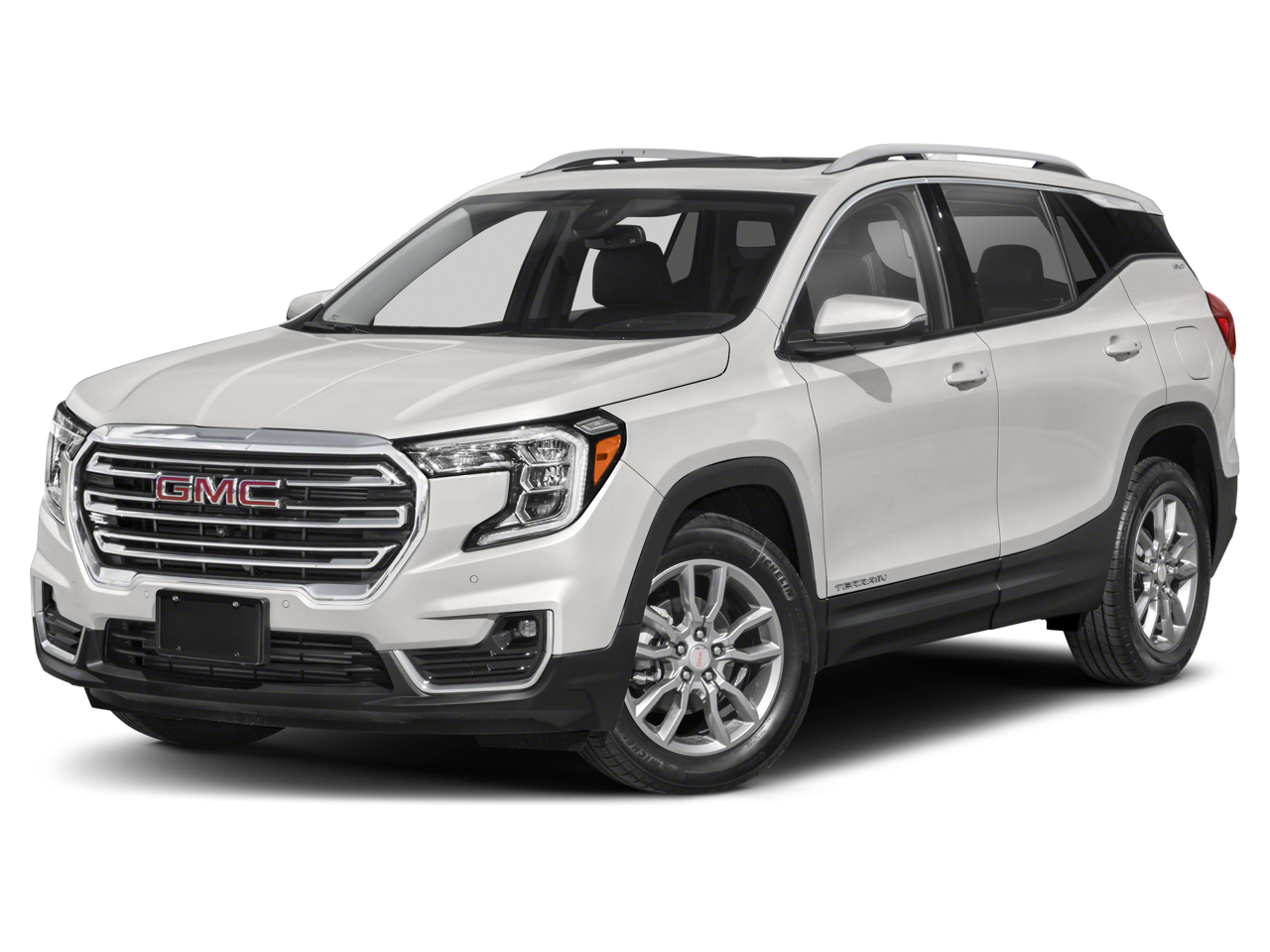 2024 GMC Terrain SLE in Volcanic Red Tintcoat — front three-quarter view