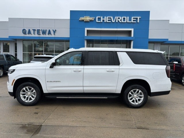 2026 Chevrolet Suburban LS in Summit White — front three-quarter view