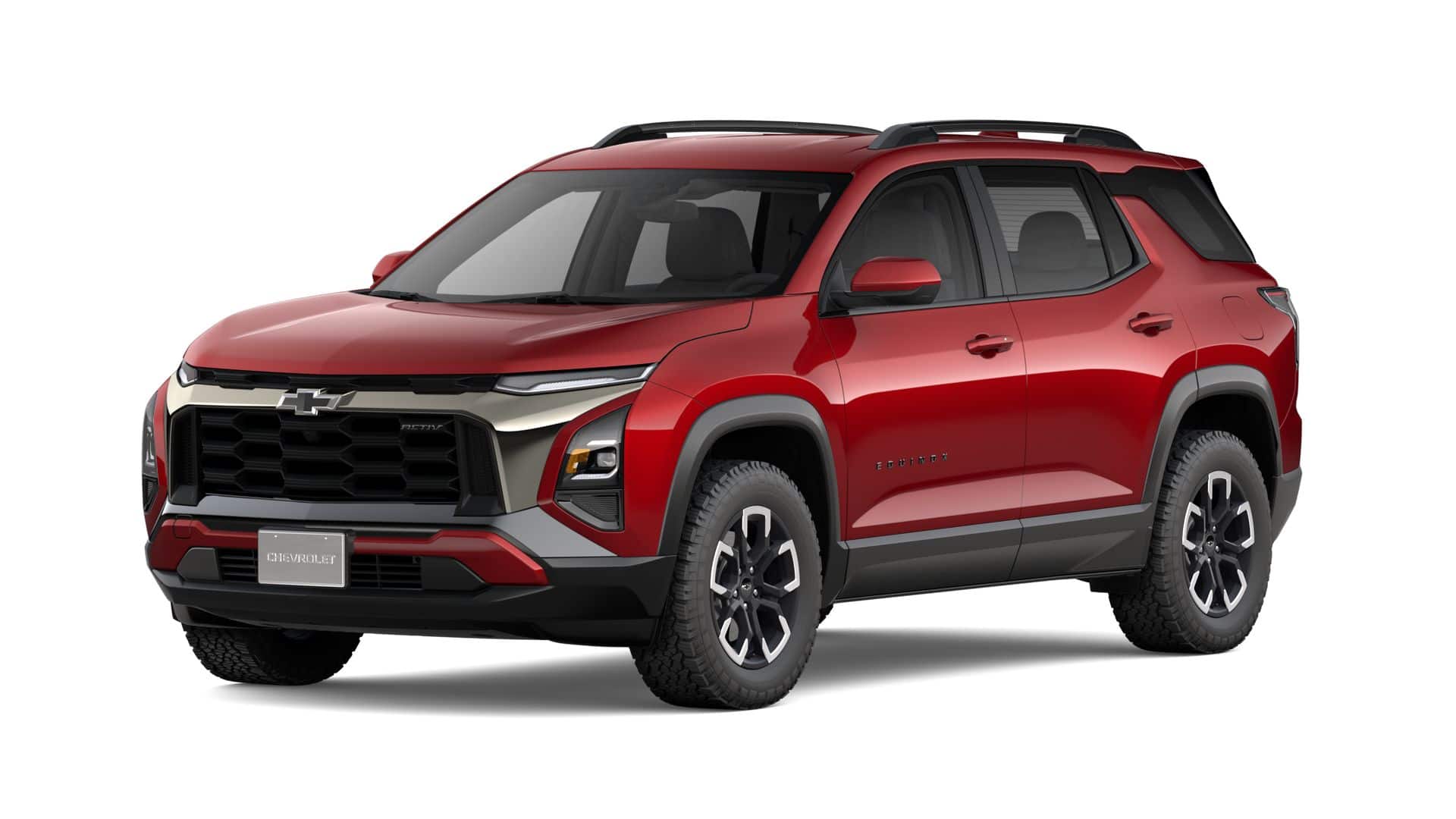 2027 Chevrolet Equinox ACTIV in Radiant Red Tintcoat — front three-quarter view