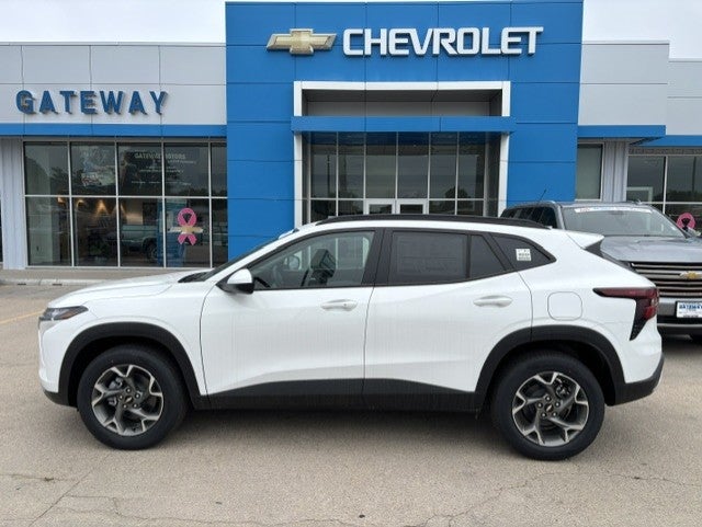 2026 Chevrolet Trax LT in Summit White — front three-quarter view