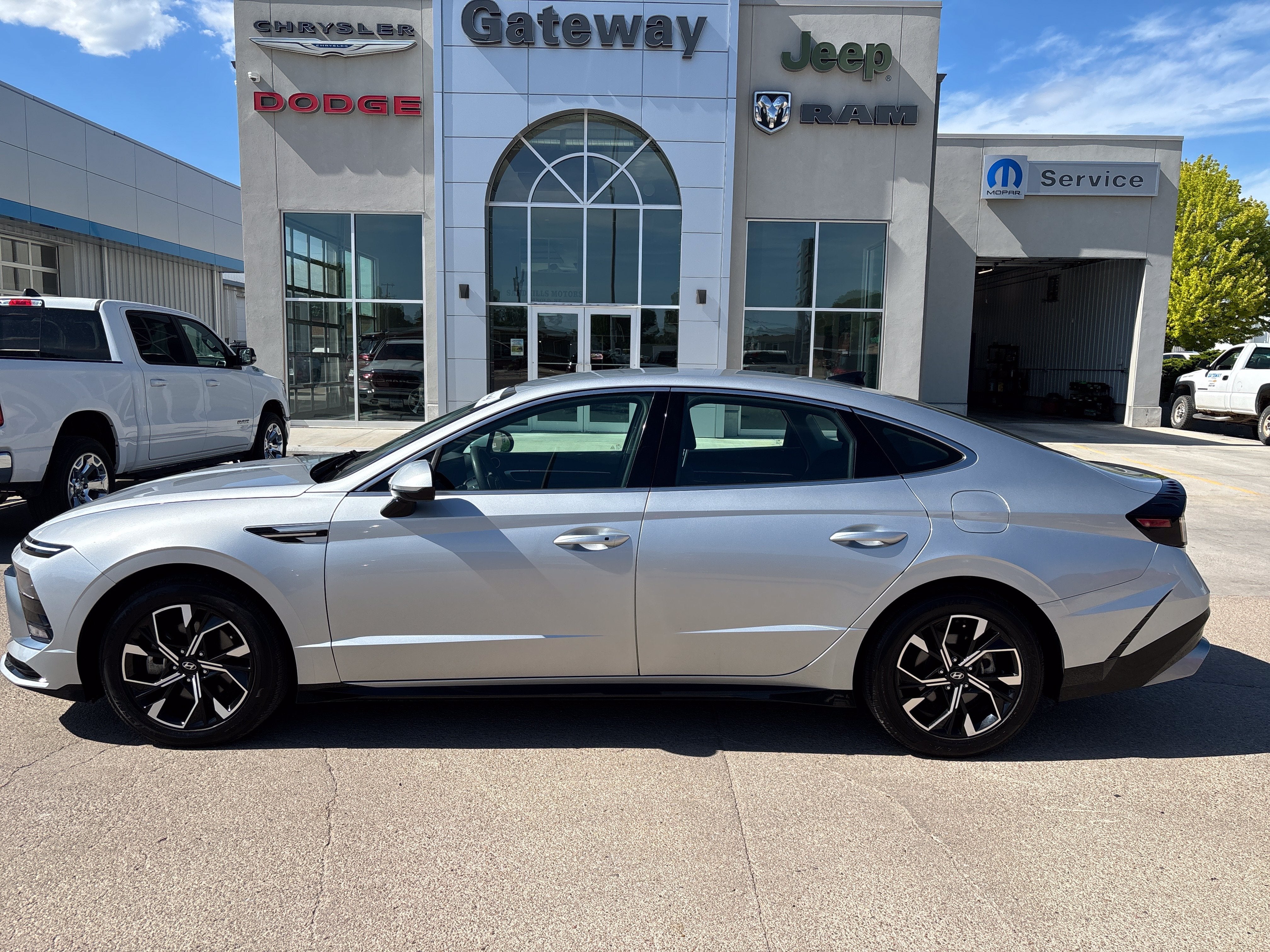 2024 Hyundai Sonata SEL in Aero Silver — front three-quarter view